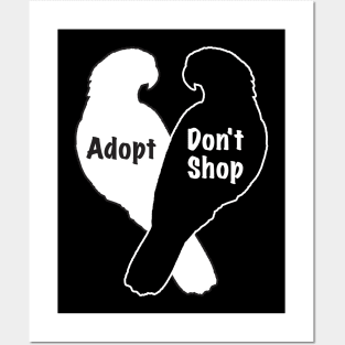 Parrot Rescue Adoption Don't Shop Posters and Art